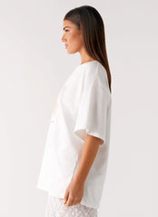 Pearl Oversized Tee - White