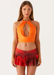 Calisa Cowl Top - Orange