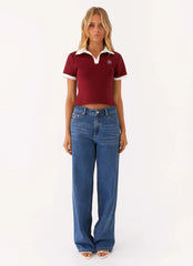 Out Of Your League Track Top - Red