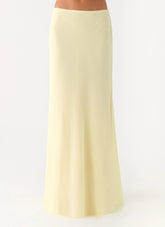 Star Girl Chiffon Maxi Skirt - Yellow