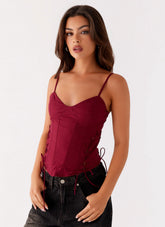 Tallie Corset Top - Red
