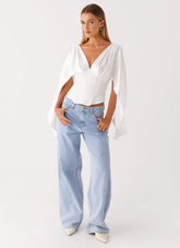 Jennifer Long Sleeve Corset - Ivory