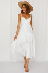 Vintage Queen Maxi Dress White