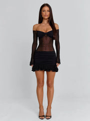 ZENYA MINI DRESS BLACK