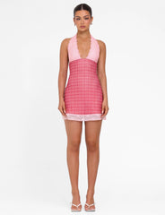 NAVIA DRESS - RED : RED CHECK