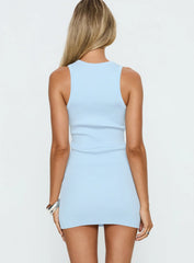 Micka Scoop Mini Dress Baby Blue