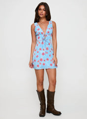 Pink Skies Mini Dress Blue