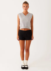 Tyne Knit Vest - Grey