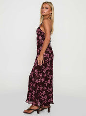 Yasminn Maxi Dress Brown / Pink