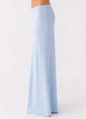 Like A Flower Maxi Skirt - Baby Blue