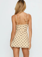 Willah Frill Trim Mini Dress Yellow / Polka Dot