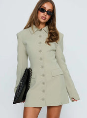 Cheri Long Sleeve Mini Dress Matcha