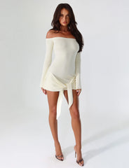 CYPRESS DRESS - WHITE : CREAM