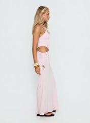 Orazia Halter Cut Out Maxi Dress Pink