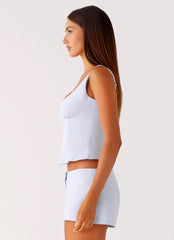 Coastline Bustier Top - Blue