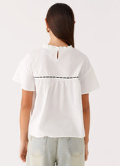 Lila Babydoll Top - White