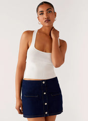 Morrison Denim Mini Skirt - Indigo