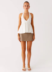 Sigala Cotton Halter Top - White