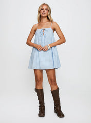 Lily Of The Valley Mini Dress Blue