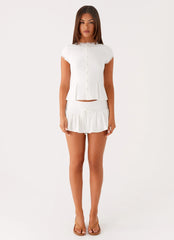 Landon Mini Skort - White