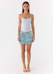 Ania Corset Top - Blue