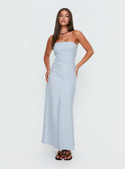 Yahir Strapless Maxi Dress Baby Blue