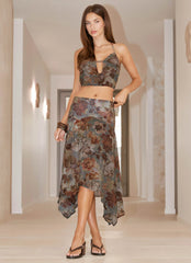 Rosewood Cowl Top - Vintage Blossom